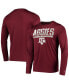 Men's Maroon Texas A&M Aggies Wordmark Slash Long Sleeve T-shirt