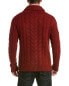 Loft 604 Cable Wool Shawl Collar Sweater Men's Red L - фото #2