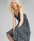 Фото #4 товара Women's Tiered-Ruffle Sleeveless Midi Dress, Created for Macy's