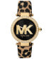 ფოტო #1 პროდუქტის Women's Parker Quartz Three-Hand Leopard Print Calf Hair Watch 39mm