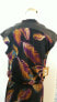 Фото #5 товара Платье женское Ellen Tracy с вставками из искусственной кожи Горчично-фиолетово-коричневое S