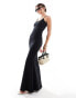 Фото #4 товара Vero Moda strappy maxi dress with fluted skirt in black