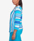 Фото #3 товара Women's Tradewinds Corners with Necklace Striped Top