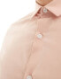 ASOS DESIGN wedding skinny fit shirt in pink Розовый, XL - Chest 44 - фото #2