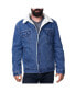 Men's Sherpa Lined Denim Jacket Classic Button Up Jean Trucker Coat