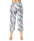 ფოტო #2 პროდუქტის Women's Spring Leopard Printed Capri Pajama Pants