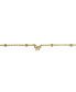 ფოტო #2 პროდუქტის 14k Yellow Gold Plated Adjustable Bracelet with Ribbon Charm and Beads for Kids