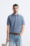 Textured polo shirt