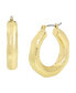 Gold-Tone Sculpted Hoop Earrings