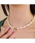 Фото #2 товара Ayla Sterling Silver Irregular Fresh Water Baroque Pearl Necklace