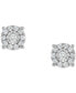 ფოტო #1 პროდუქტის Diamond Halo Stud Earrings (1/2 ct. t.w.) in 14k White Gold