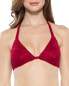 Becca by Rebecca Virtue 262767 Women Crossroads Halter Bikini Top Red Size D