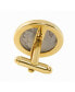 Gold-Layered Silver Jefferson Nickel Wartime Nickel Bezel Coin Cuff Links