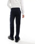 ASOS DESIGN straight suit trouser in navy Синий, W32 L30 - фото #4