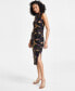 Фото #3 товара Women's Camo-Print Mock-Neck Sleeveless Mesh Midi Dress, Created for Macy's