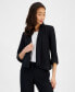 Open-Front Soft Blazer with Cuffed Sleeves