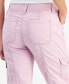 Фото #8 товара Petite Mid Rise Bungee-Hem Capri Pants, Created for Macy's