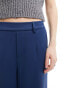 Object wide leg trousers in dark denim blue