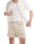 ASOS DESIGN short in linen look in stone