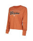 ფოტო #1 პროდუქტის Women's Burnt Orange Texas Longhorns Team Color Long Sleeve T-shirt and Shorts Set