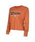 ფოტო #2 პროდუქტის Women's Burnt Orange Texas Longhorns Team Color Long Sleeve T-shirt and Shorts Set