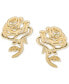 ფოტო #1 პროდუქტის Children's Belle Rose Stud Earrings in 14k Gold