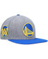 Men's Gray, Royal Golden State Warriors Classic Logo Two-Tone Snapback Hat