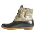 Sperry Saltwater Metallic Camouflage Duck Womens Black, Gold Casual Boots STS86 9 - фото #3