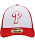 ფოტო #3 პროდუქტის Men's White, Red Philadelphia Phillies 2023 On-Field Batting Practice Low Profile 59FIFTY Fitted Hat