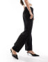 Bershka boxer waistband wide leg tailored trousers in black