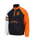 Фото #2 товара Куртка мужская Элитная San Francisco Giants Starter черно-оранжевая с высоким воротником полузип