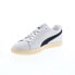 Фото #4 товара Puma Clyde Hairy Suede 39311501 Mens Gray Suede Lifestyle Sneakers Shoes