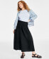 Women's Cotton Poplin Maxi Skirt, Created for Macy's
