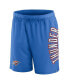ფოტო #2 პროდუქტის Men's Blue Oklahoma City Thunder Post Up Mesh Shorts