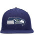 Фото #3 товара Men's College Navy Seattle Seahawks Logo II Snapback Hat