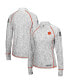 Women's White Clemson Tigers OHT Military-Inspired Appreciation Officer Arctic Camo Fitted Lightweight 1/4-Zip Jacket
