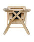 Double X Back Bar Height Stool with Swivel and Auto Return