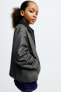 True neutrals waxed jacket with contrast collar