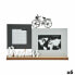 Photo frame Dreams Bicycle White Black Grey Wood 6 x 27 x 37,5 cm (6 Units)