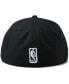 Фото #3 товара Men's Black Los Angeles Lakers Black White Logo 59Fifty Fitted Hat