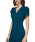 ფოტო #6 პროდუქტის Women's Jewel-Neck Tulip-Sleeve Dress