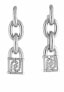 Luxury steel earrings with crystals Chain LJ1674