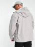 ASOS DESIGN rain jacket in light grey