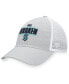 ფოტო #5 პროდუქტის Men's Heather Gray, White Seattle Kraken Team Trucker Snapback Hat