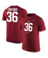 Men's Crimson Oklahoma Sooners Steve Owens Jersey T-shirt