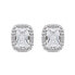 Sparkling silver earrings with zircons EA578W