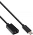 Фото #1 товара InLine USB 3.2 Gen.1x2 Adapter Cable - USB-C male / A female - black - 0.15m