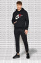 Фото #4 товара Sportswear Hoodie Sweat Cotton Black Kapüşonlu Siyah Sweatshirt