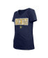 ფოტო #5 პროდუქტის Big Girls Navy Milwaukee Brewers Flip Sequin Team V-Neck T-shirt