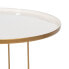 Side table 40,5 x 40,5 x 62 cm Golden White Iron